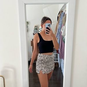 Zara zebra print skirt/skort